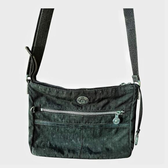 Kipling Black Nylon Crossbody Quiet Luxury Capsule Bag EUC - Picture 3 of 9